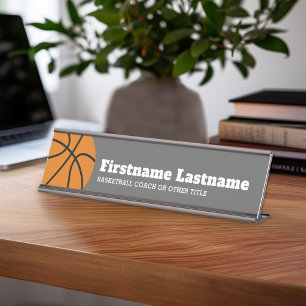 Basketball Coach or Physical Education Teacher Desk Name Plate