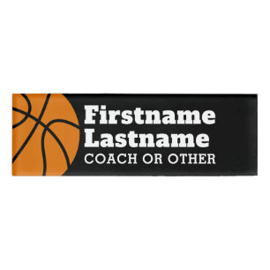 Basketball Coach or Physical Education Teacher Name Tag