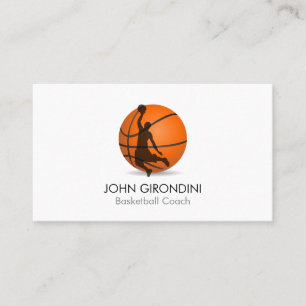 Basketball Coach Personal Trainer Modern Trendy Business Card