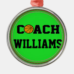 Basketball Coach - Personalised Metal Ornament