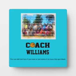 Basketball Coach - Personalised Plaque