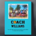 Basketball Coach - Personalised Plaque<br><div class="desc">Great looking gift for any basketball coach. The word "COACH" is in easy-to-read collegiate style font with the "O" replaced with a basketball. All you have to do is personalise with name and (change up the background colour, if you want) and you have one PERFECT gift that any basketball coach...</div>