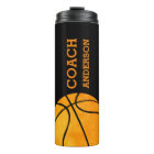 Basketball Coach Personalised Trendy Modern Orange