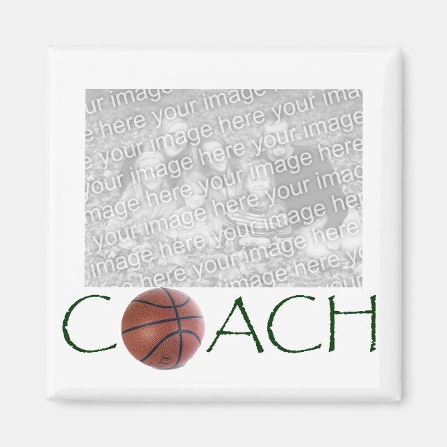 BASKETBALL Coach Photo magnet. Magnet (Front)
