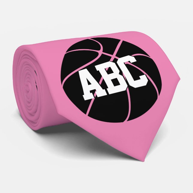 Basketball Coach/Player Custom Team Colour/Letters Tie (Rolled)