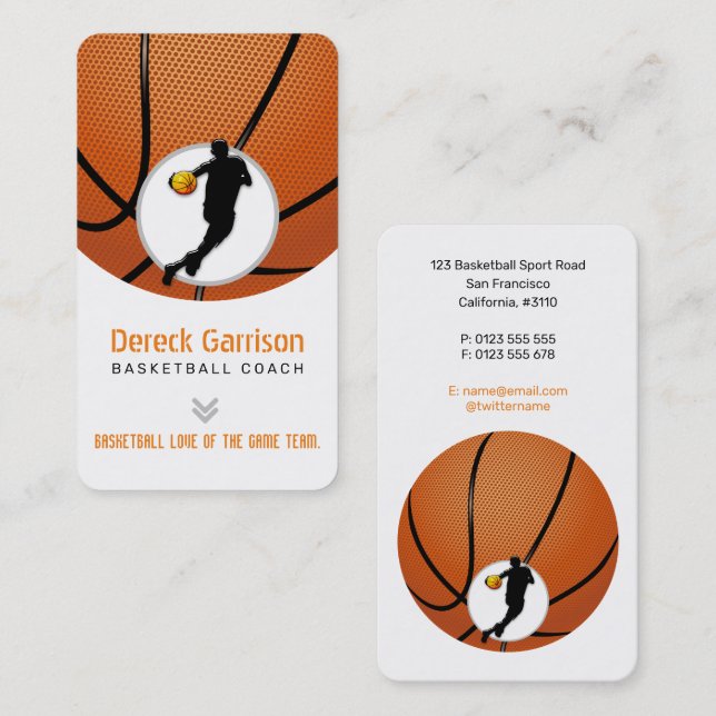 Basketball Coach | Professional Player Business Card (Front/Back)