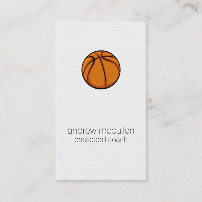 Basketball Coach Scout Professional Sports Busines Business Card (Front)