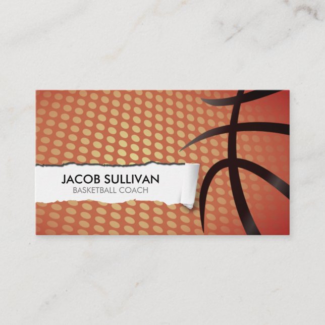 Basketball Coach Scout Professional Sports Business Card (Front)