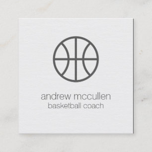 Basketball Coach Scout Professional Sports Square  Square Business Card