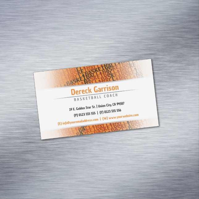 Basketball Coach | Sport Magnetic Business Card (In Situ)
