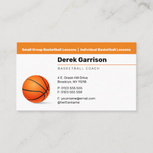 Basketball Coach   Sport Trainer Business Card