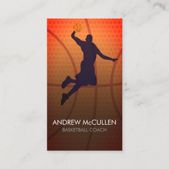 Basketball Coach Sports Scout Business Card (Front)