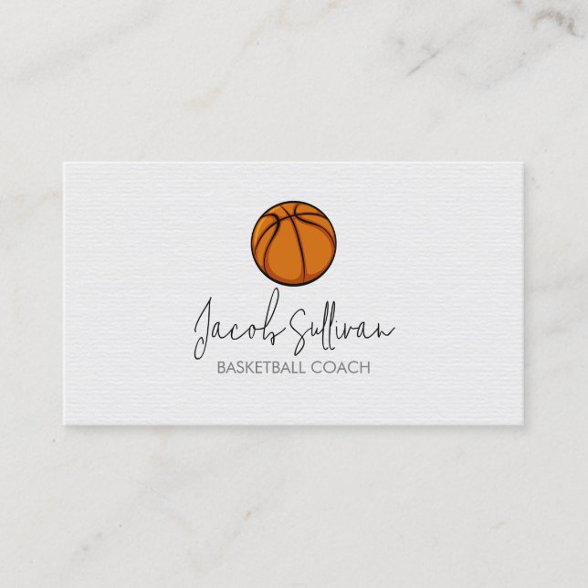 Basketball Coach Sports Scout Business Card (Front)