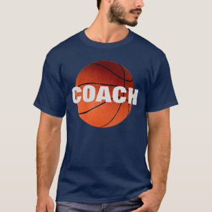 Basketball Coach T-Shirt - Navy Blue Colour