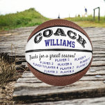 Basketball coach team custom thank you gift<br><div class="desc">This custom team basketball makes a great thank you gift for a special coach!</div>