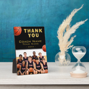 Basketball Coach Team Name Photo Plaque