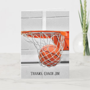 Basketball Coach Thank You Card