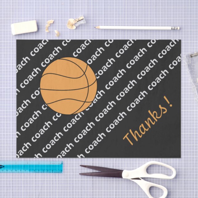 Basketball Coach Thanks Tissue Paper (Craft)