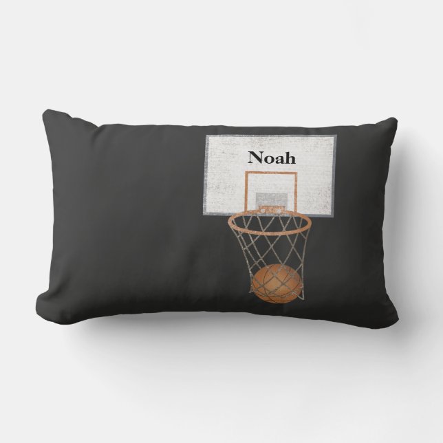 Basketball Coach Throw Pillow (Front)