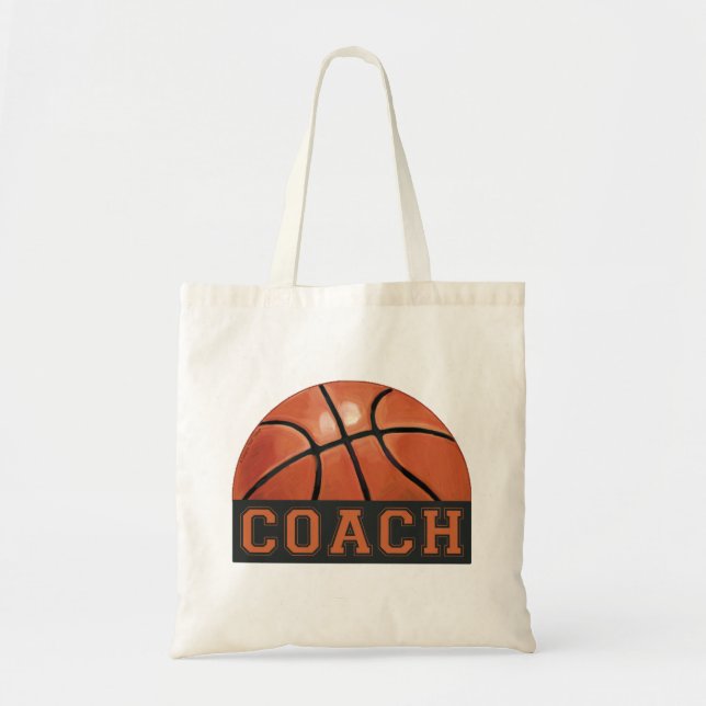 Basketball Coach Tote Bag (Front)