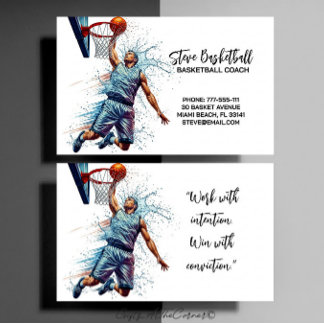 Basketball Coach Trainer Business Card