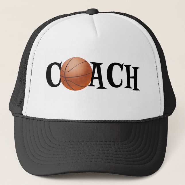Basketball Coach Trucker Hat (Front)