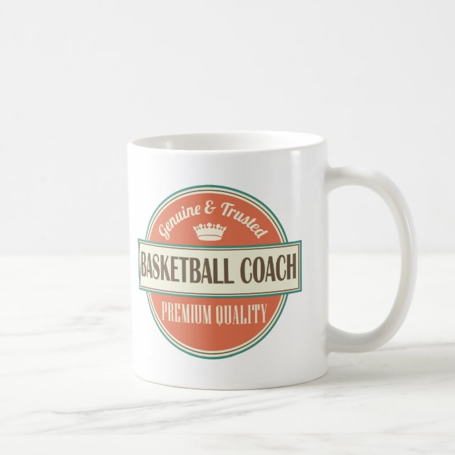 Basketball Coach Vintage Sports Design Gift Mug (Right)