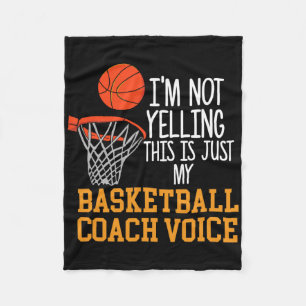 Basketball Coach Voice  Fleece Blanket