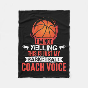 Basketball Coach Voice  Fleece Blanket