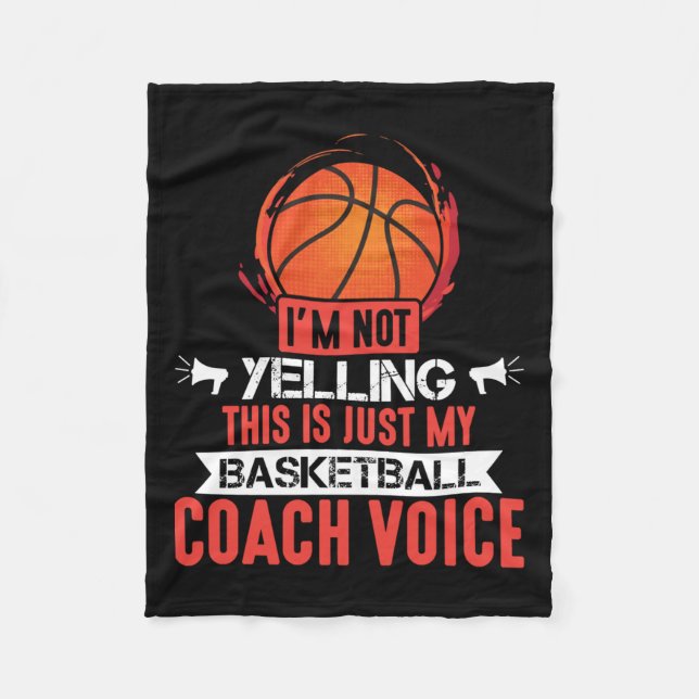 Basketball Coach Voice  Fleece Blanket (Front)