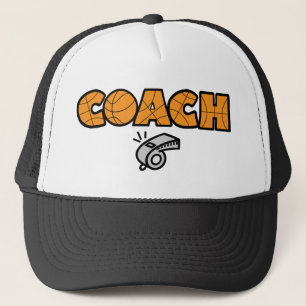 Basketball Coach whistle, orange Trucker Hat