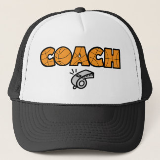 Basketball Coach whistle, orange Trucker Hat