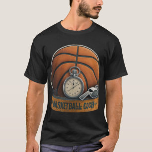 Basketball Coach Whistle Stopwatch  T-Shirt