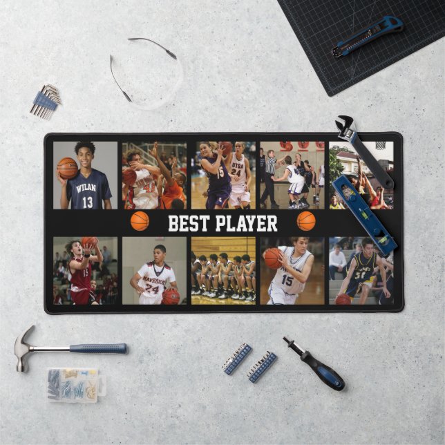 Basketball Collage Desk Mat (Workstation)