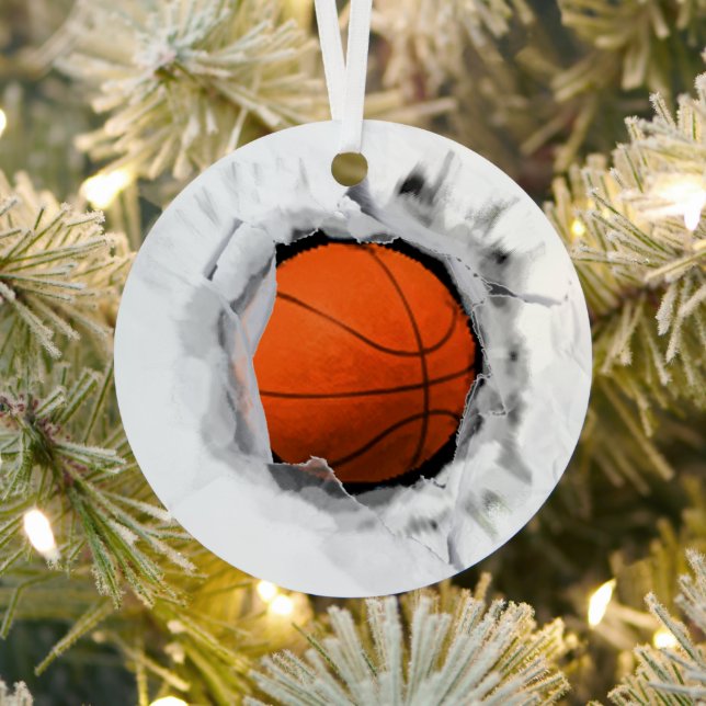 Basketball Collectable Metal Tree Decoration (Insitu)