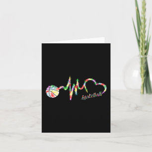 Basketball Colourful Smoke Heartbeat  Card