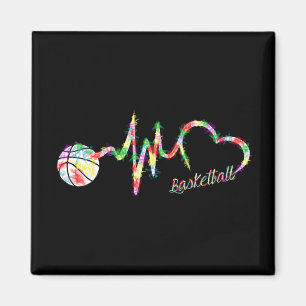 Basketball Colourful Smoke Heartbeat Magnet