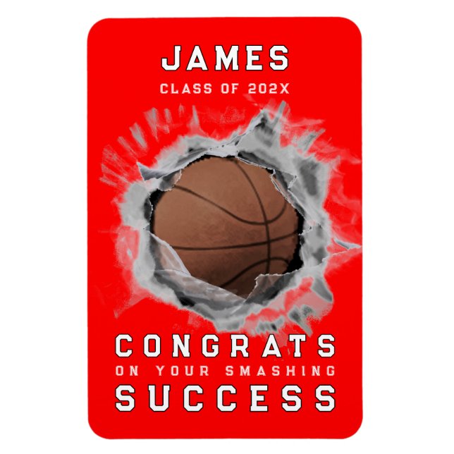 Basketball Congrats Magnet (Vertical)