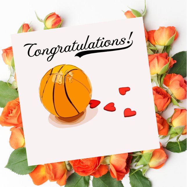 Basketball Congratulations  with love Card (Creator Uploaded)