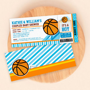 Basketball Couples Baby Shower Invitation