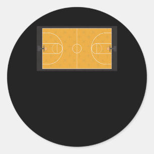 Basketball Court Classic Round Sticker