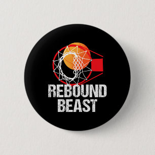 Basketball Court Fun Rebound Beast Player Gift 6 Cm Round Badge