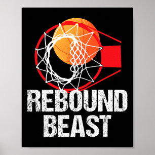 Basketball Court Fun Rebound Beast Player Gift Poster