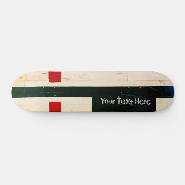 Basketball Court Lines and Markings - Personalised Skateboard (Horz)