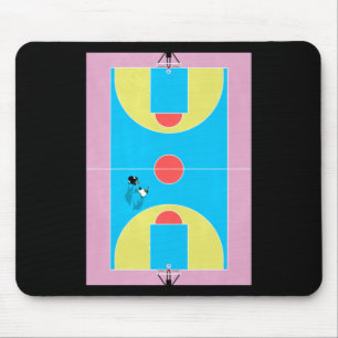 Basketball Court Pastel Colours Mouse Pad