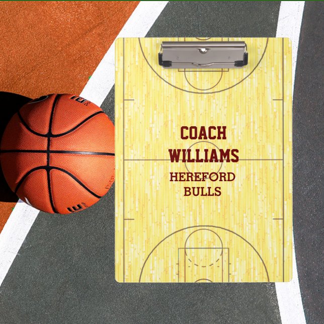 Basketball Court Personalised Clipboard (Creator Uploaded)