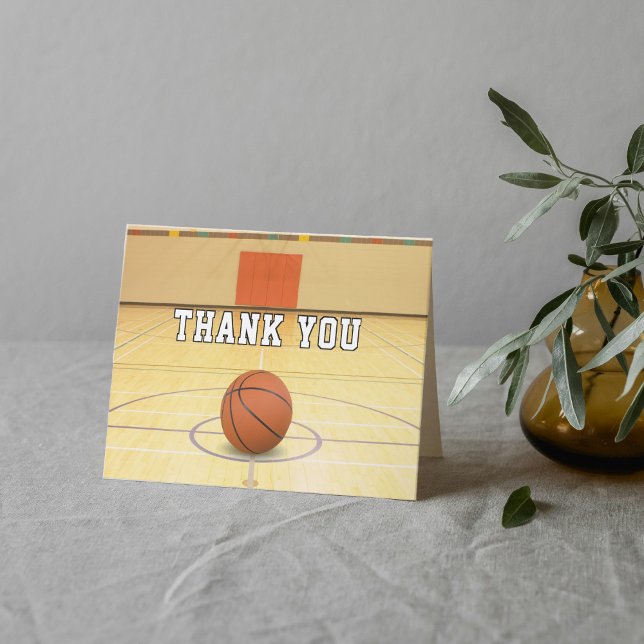 Basketball Court Sport Thank You Card (Basketball Court Sport Thank You Card
)