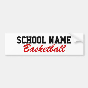 Basketball - Create Your Own School Spirit Bumper Sticker