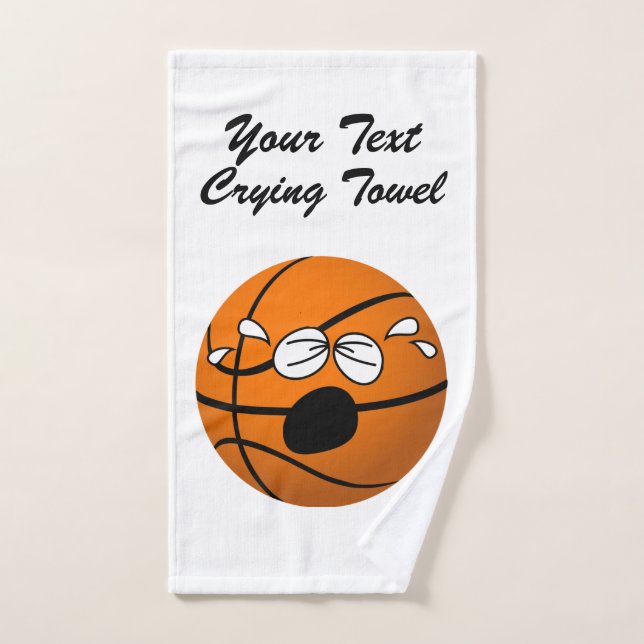 Basketball Crying Towel Your Text and Colour (Hand Towel)