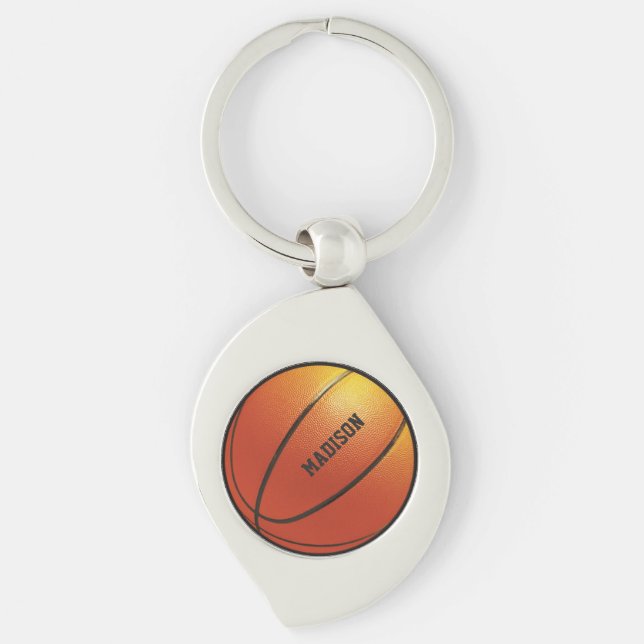 Basketball custom name key ring (Front)